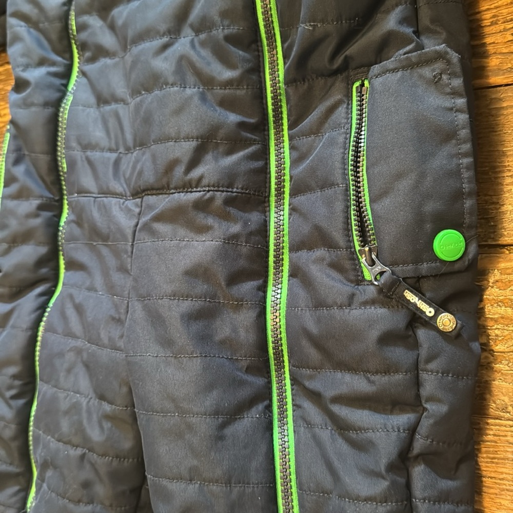 OshKosh B'gosh Navy Snowsuit with Green Lining 18th month - Picture 3 of 4